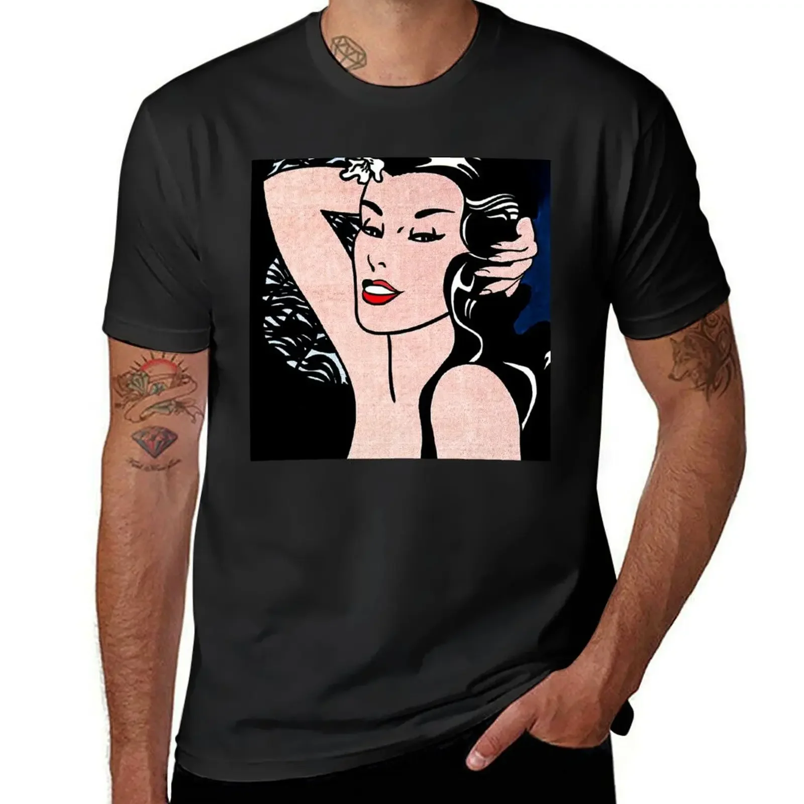 

Roy Lichtenstein - Pop art T-Shirt summer tops customs t shirts for men graphic