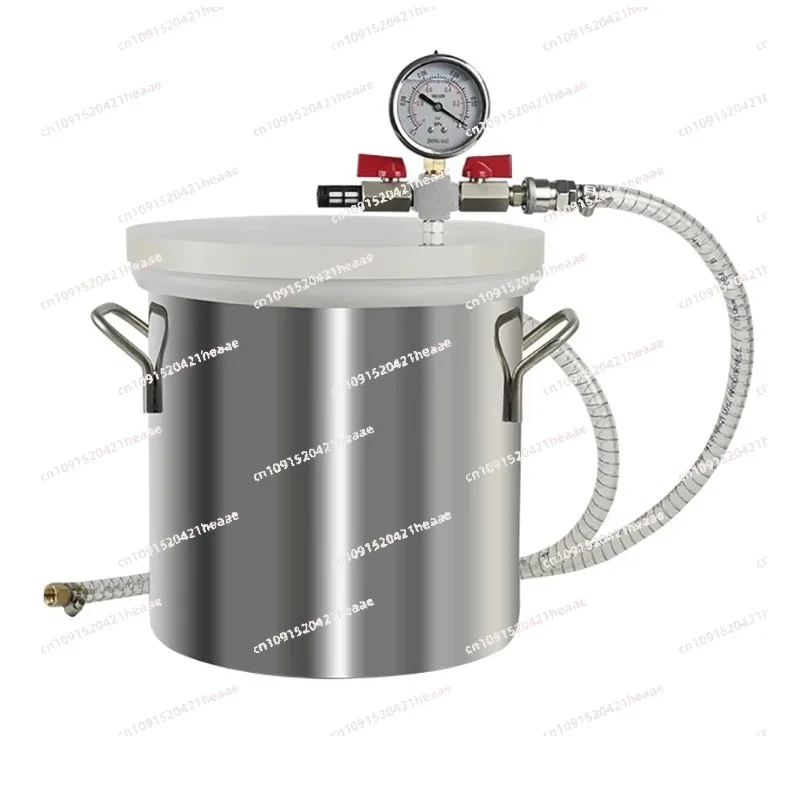 Suitable for industrial vacuum degassing drum stainless steel 6L defoamer tank with negative pressure gauge