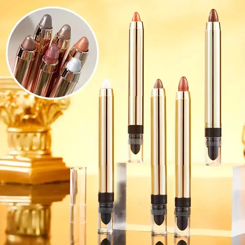 Rozświetlacze Cienie do powiek Kredki Perłowe, delikatne, połyskujące, rozjaśniające, długotrwałe, nie rozmazujące się Cienie do powiek w sztyfcie Dwustronne