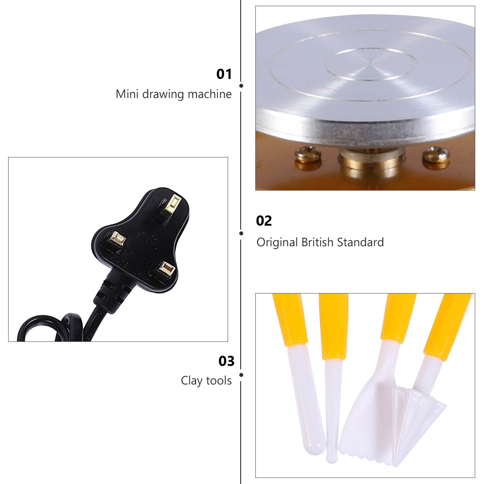 

Mini Machine Wheel DIY Clay Tool for Ceramic Work Stainless Steel Electric Turntable Pottery Making Machine Child Supply Sturdy