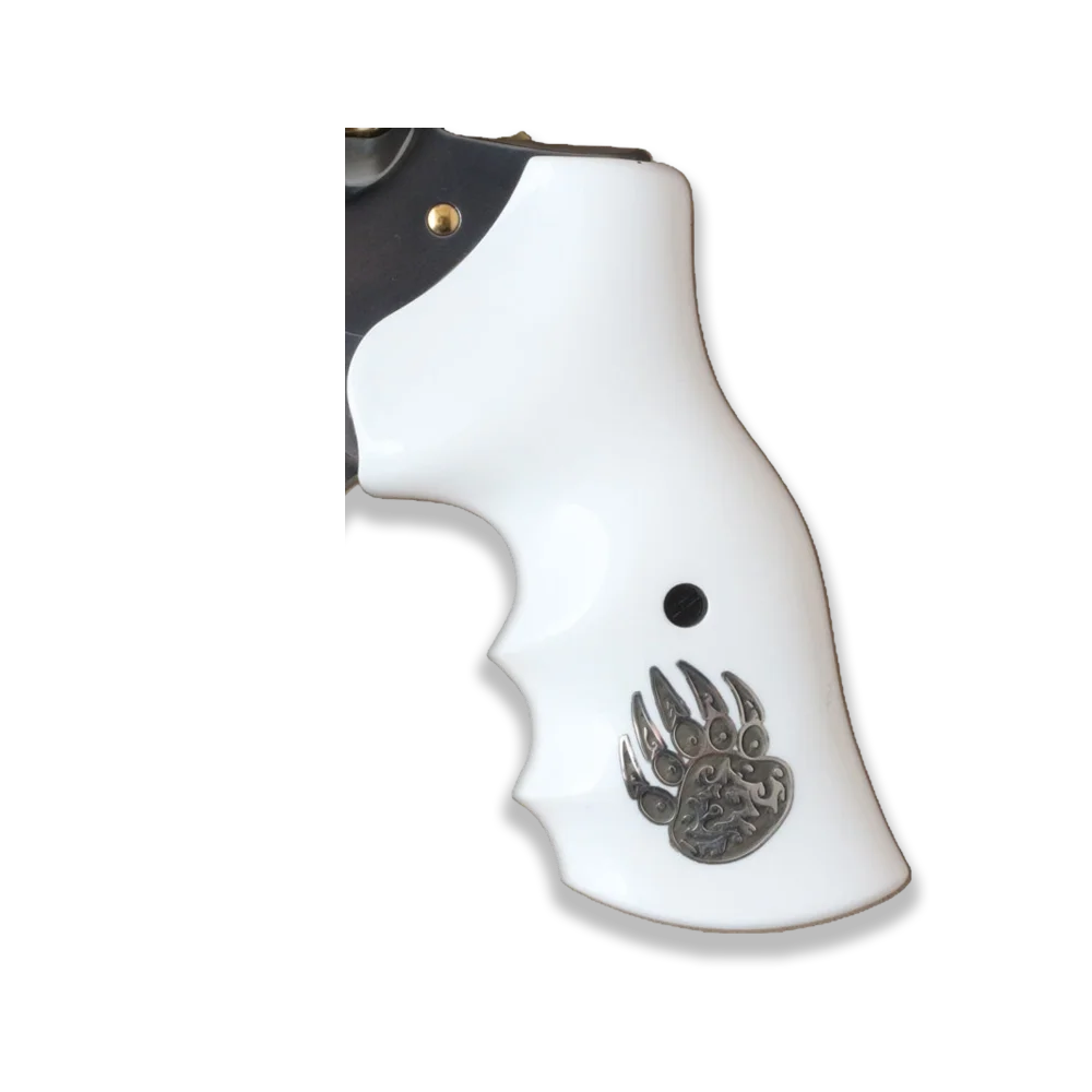 KSD Brand Ruger GP100 Compatible White Acrylic Grips