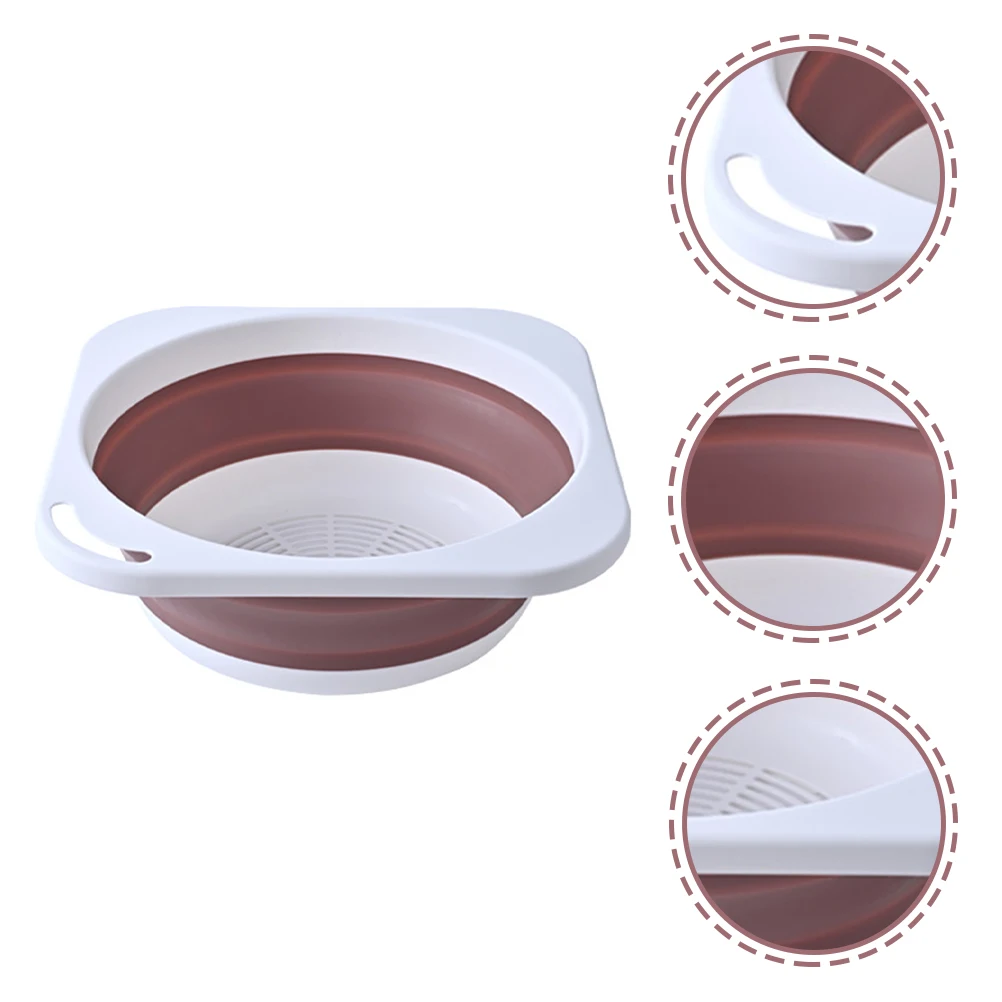 

Folding Washbasin Foldable Dish Tub Basins Baby Bottles Face Washing Hanging Washbowl