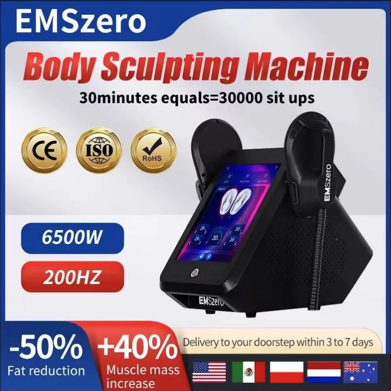 

EMSzero RF 6500 Вт, аппарат для похудения, мышечная Тазовая Подушка с сертификацией CE