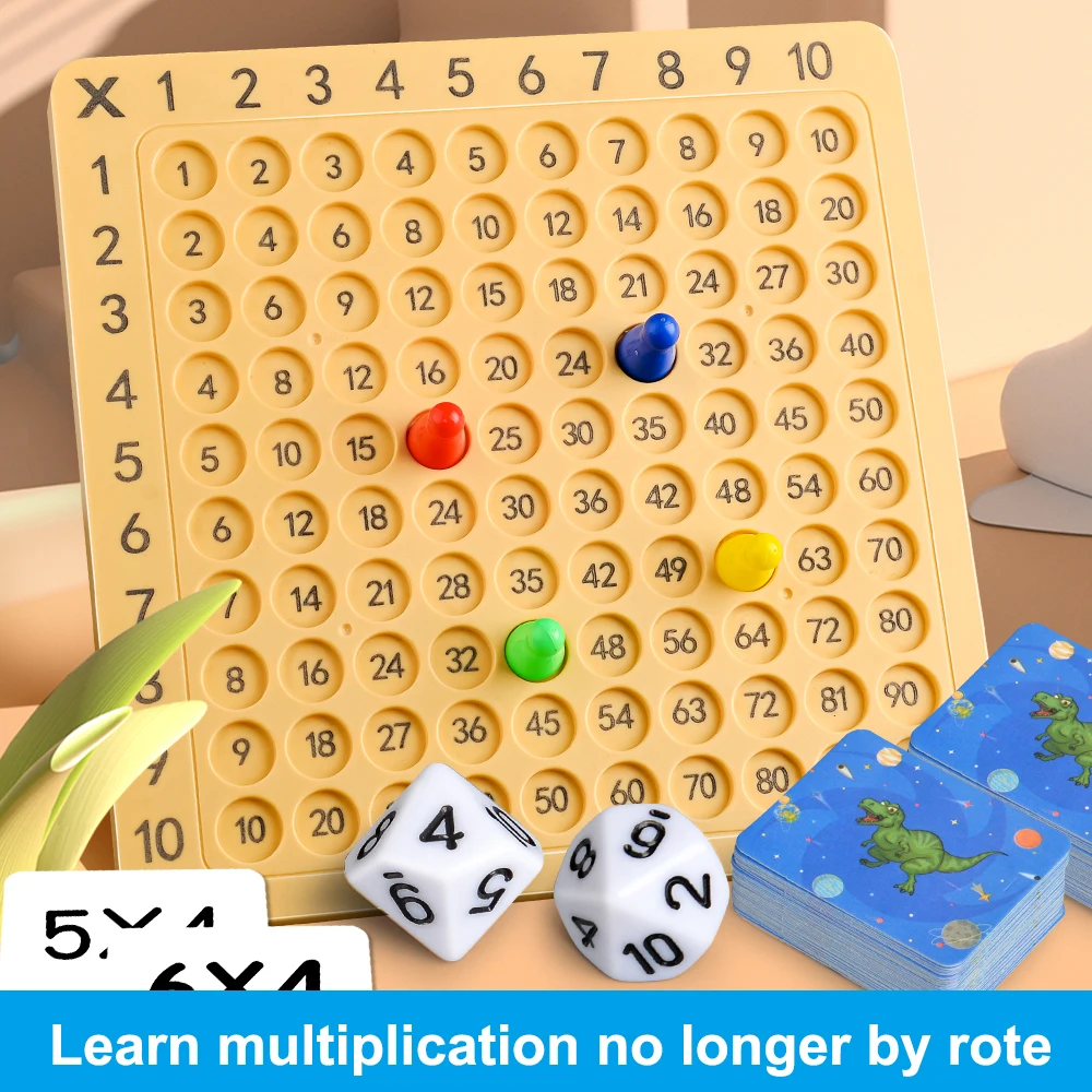 Interaktives Multiplikations-Schachbrett-Spiel Pädagogisches Mathematik-Lernset Familienunterhaltung Mathematik-Tischspiel Schach