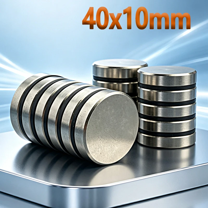 N35 NdfeB 40x10mm Magnet 1-6pcs 40*10mm Accessory Round Shape Permanent Magnetic Imanes Neodymium Magnet Fridge Magnets