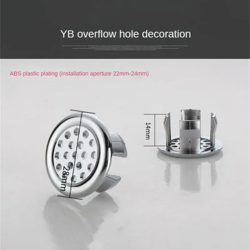 1Pcs Sink Hole Overflow Cover Basin Decoration Tub Drain Cover Sink Wash Basin Round Overflow Ring Plug For Kitchen Bathroom