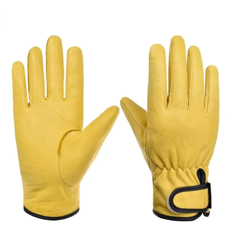 

Vintage Motorcycle Riding Gloves: Sheepskin Leather for Bikers, Work & Welding, Perfect for Gardening and Rose Handling‌