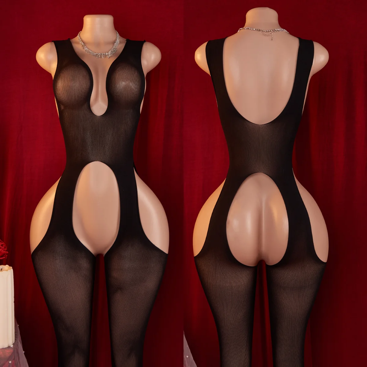 

Женские черные ажурные чулки с глубоким V-образным вырезом, плотные прозрачные колготки, сексуальные изогнутые эротические костюмы с вырезами, порно, открытый бюстгальтер, боди 18+