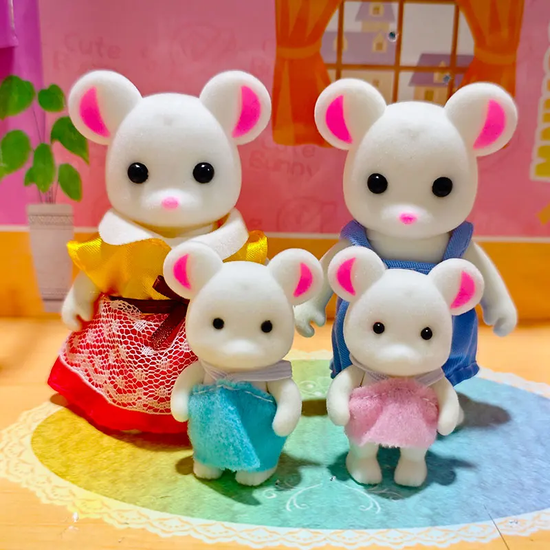 1:12 Simulation Forest Family doll accessories Reindeer Panda Dollhouse Figures Miniature Furniture Kitchen Accessories