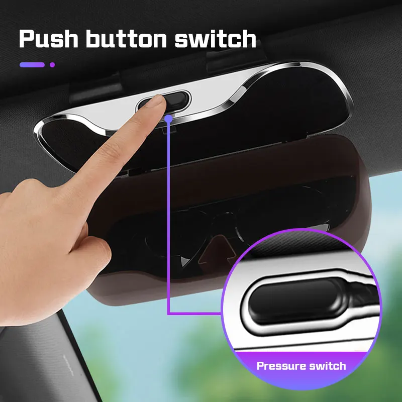 For Jeep Wrangler Compass Patriot Liberty Chrysler 300 PT Dodge Car Visor Glasses Box Portable Sunglasses Holder Eyeglasses Case
