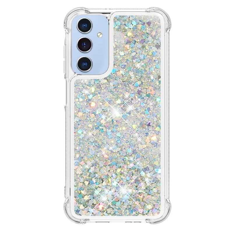 

Liquid Glitter Quicksand Phone Case for Samsung Galaxy A17 A26 A07 A06 A56 A36 Corners Shockproof Anti-Yellow Clear TPU Cover