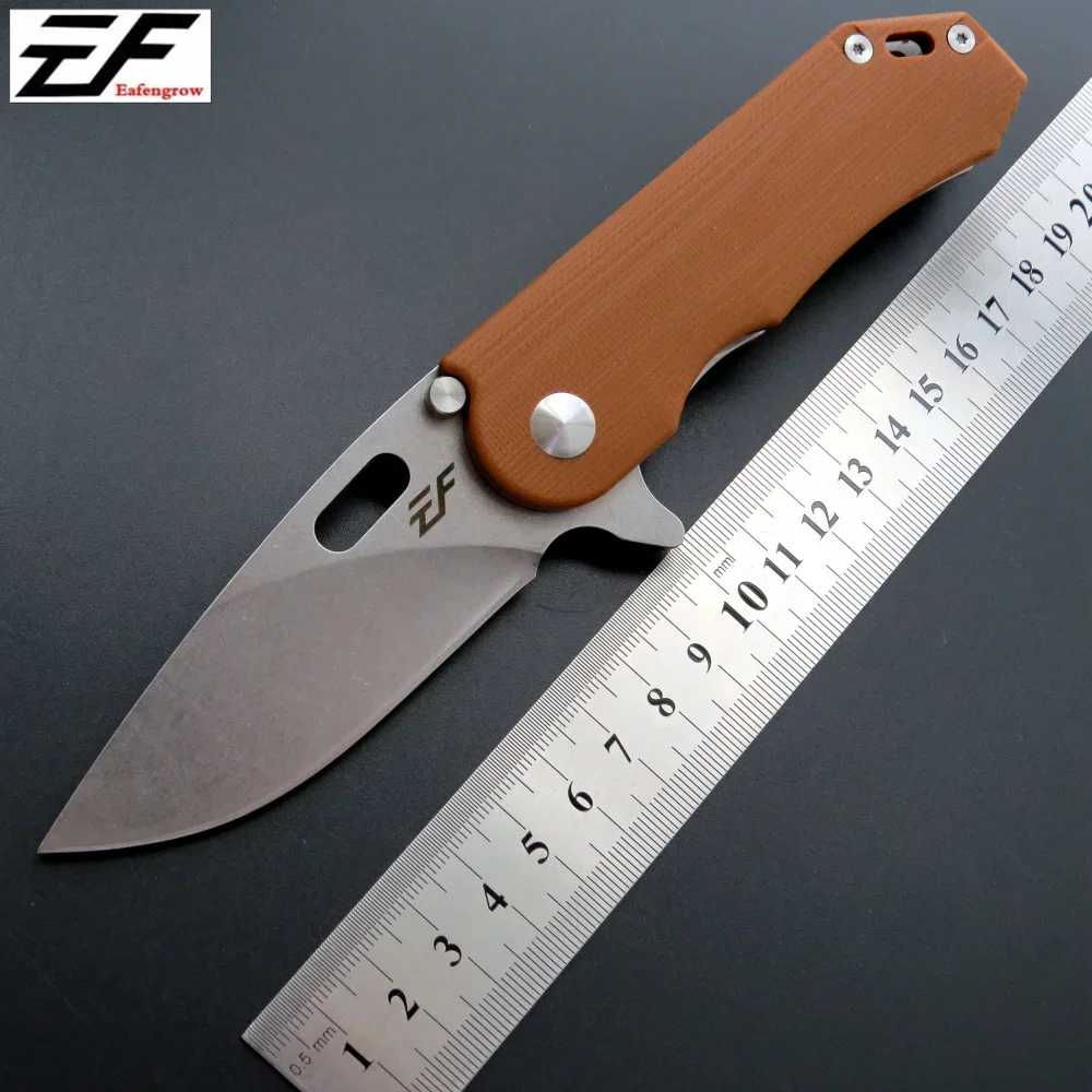 High-quality Eafengrow EF32 pocket folding knife D2 Steel  blade  + G10 handle outdoor hunting camping fruit knife EDC Tool