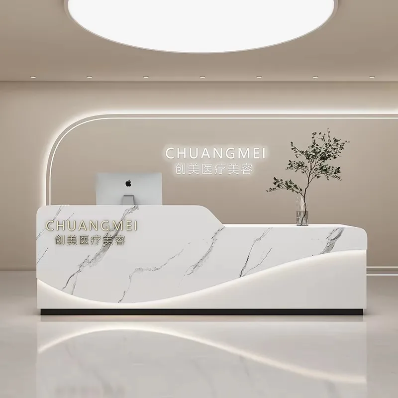 Reception Bank Advanced Desk Professional Cash Counter Customer Center Front Store Showcase Beauty Help Modern Cafe Hairdressing