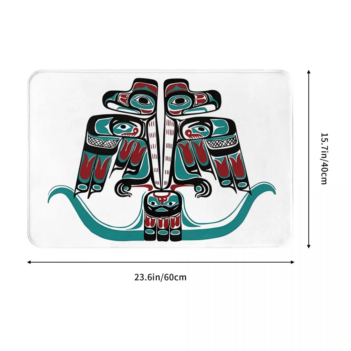 Northwest Native Art Haida Tlingit Thunderbird Non-slip Rug Doormat Kitchen Mat Balcony Carpet Welcome Decorative