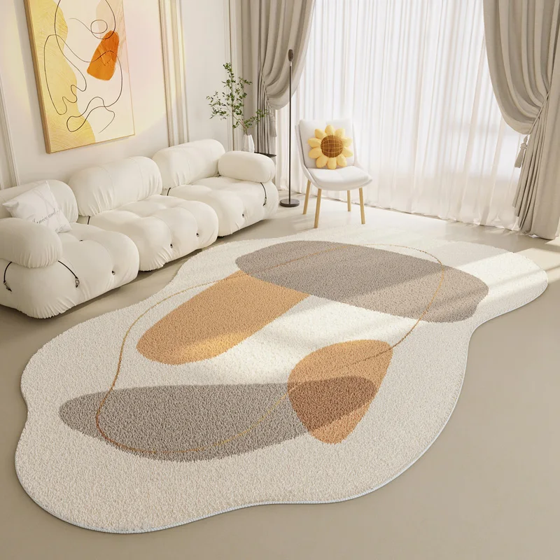 Modern Minimalist Carpets for Living Room Irregular Shape Bedroom Decor Bedside Rug Fluffy Soft Plush Carpet Home Washable Mat