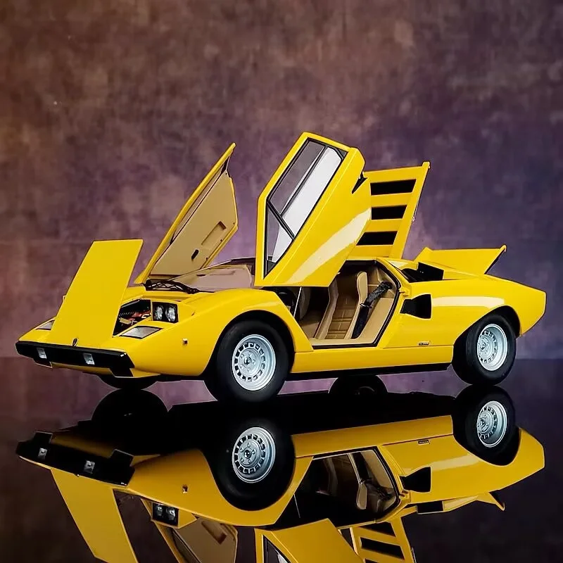 

1:24 Countach LP5000s, классическая модель спортивного автомобиля из сплава, литая под давлением металлическая гусеничная гоночная машина, модель автомобиля, звук и свет, детская игрушка в подарок