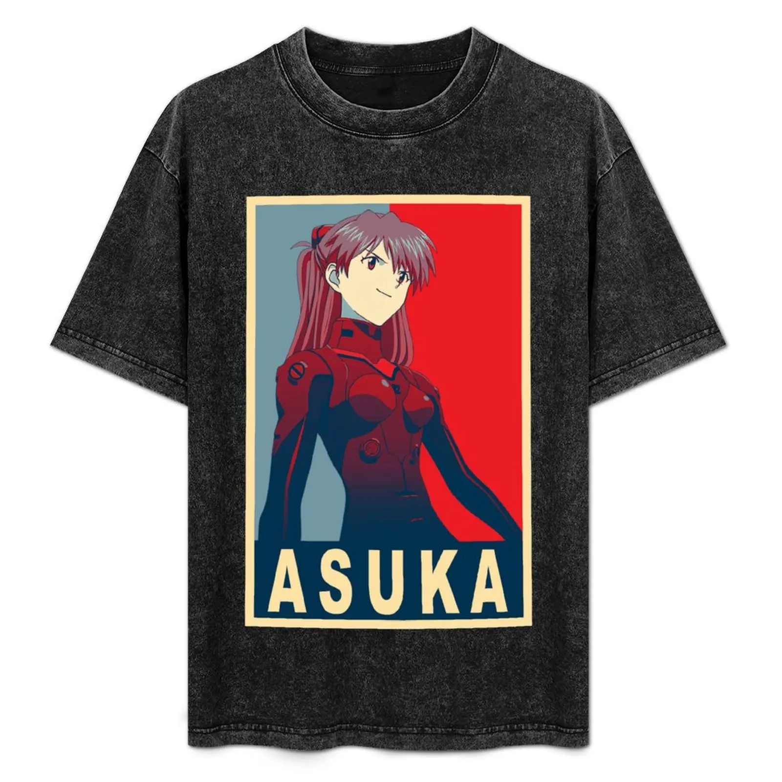 

Asuka Langley Soryu Poster T-Shirt oversized graphic tee custom t shirt mens t shirts pack