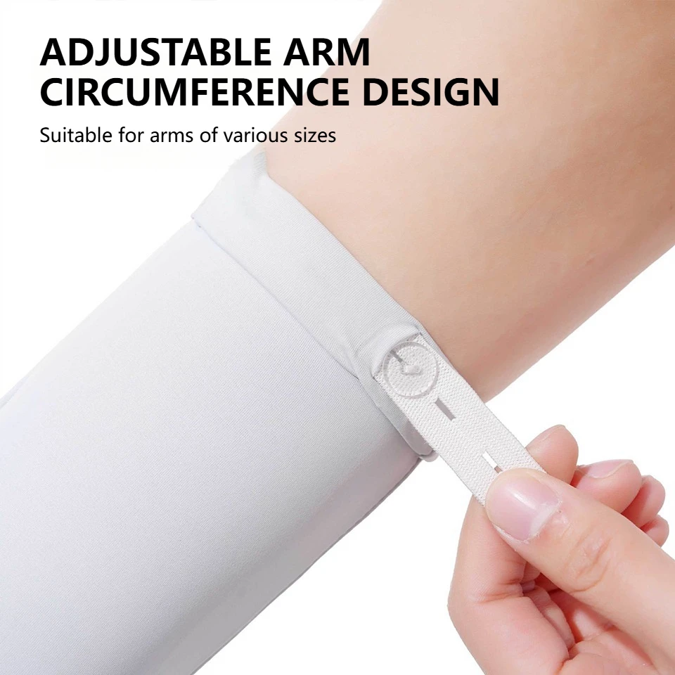 LOOGDEEL 1Pair Ice Silk Sun Protection Sleeves Women Thin Cool UV Protection Arm Sleeves Summer Driving Cycling Unisex view 5