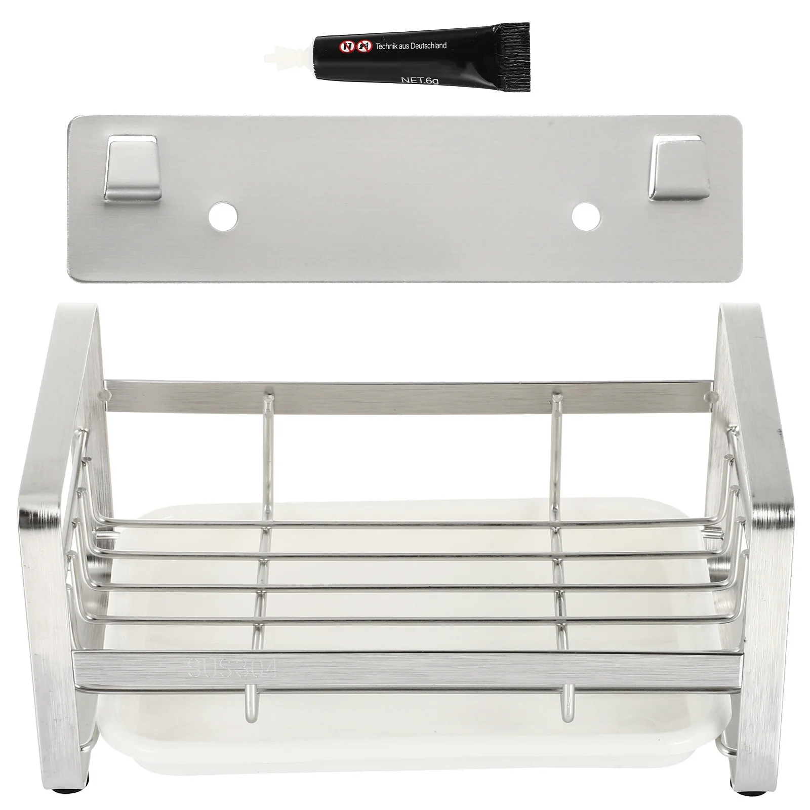 

Stainless Steel Sink Caddy Drain Rack Kitchen Bathroom Storage Shelf Sponge Holder Brush Soap Drainer Cleaning Organizer