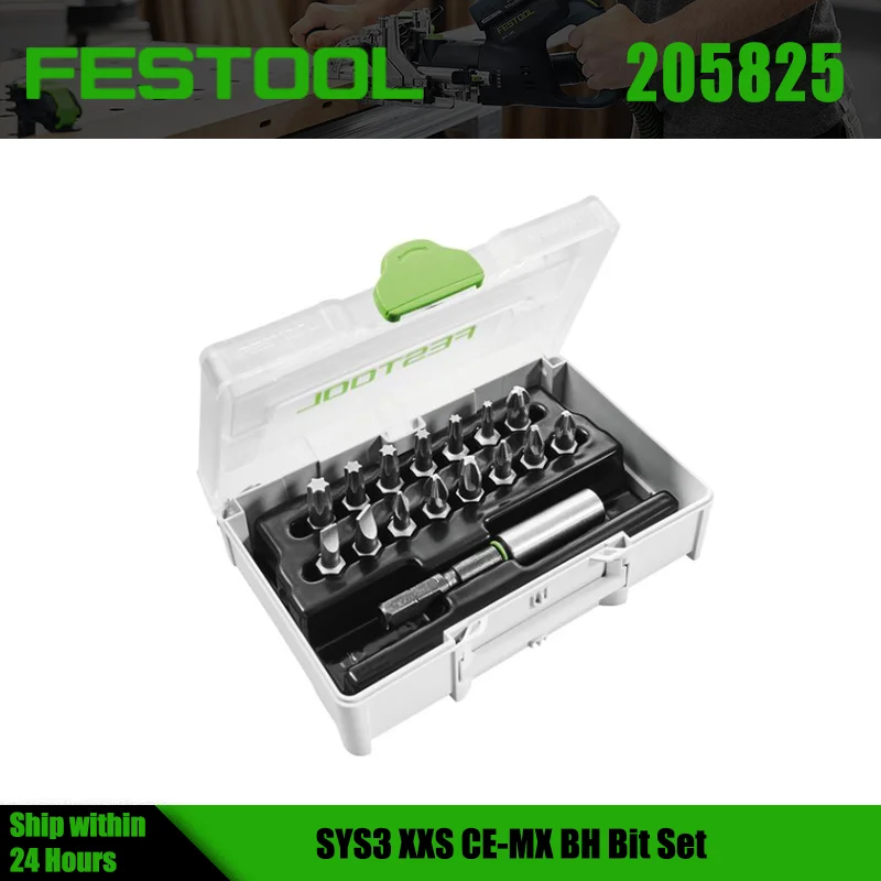 festool-205825-sys3-xxs-ce-mx-bh-60-bit-assortment-with-case-magnetic-bit-holder-tool-accessories
