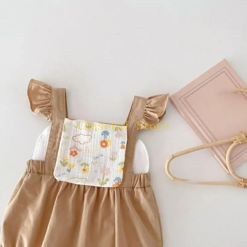 E7CE 4 طبقات من منشفة العرق الطفل لطفل الأطفال المولود الجديد