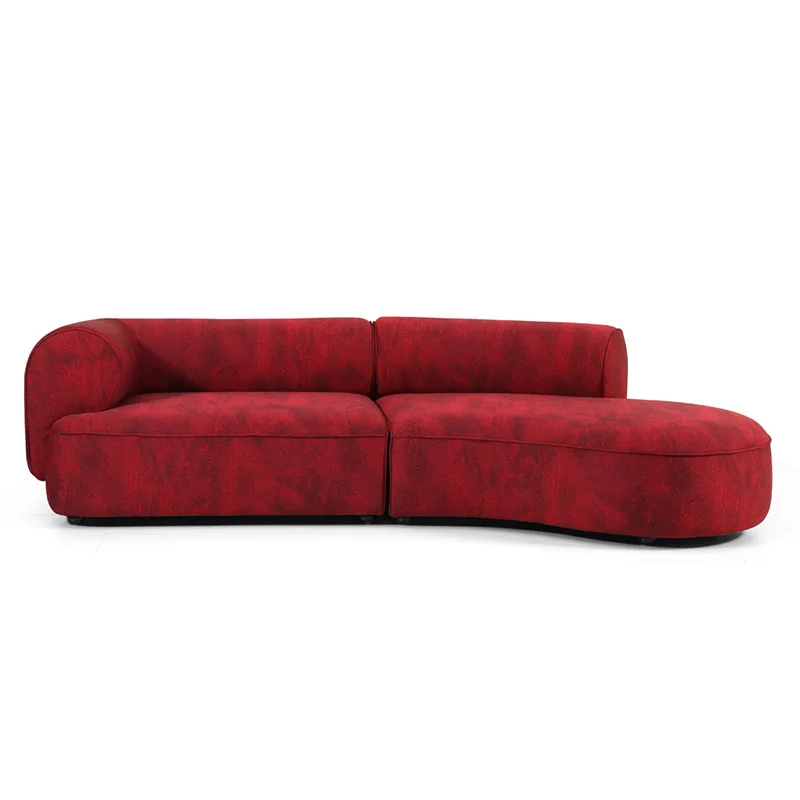 

Italian minimalist special-shaped sofa light luxury living room large flat-floor villa designer furniture combination curved