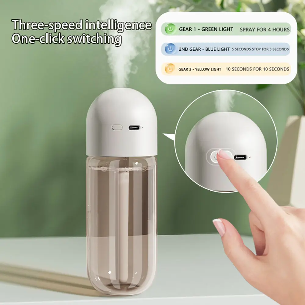 Portable Small Ultrasonic USB Powered 280ml Cool Mist Air Car Humidifier Fogger Diffuser for Home Office Hotel Desk