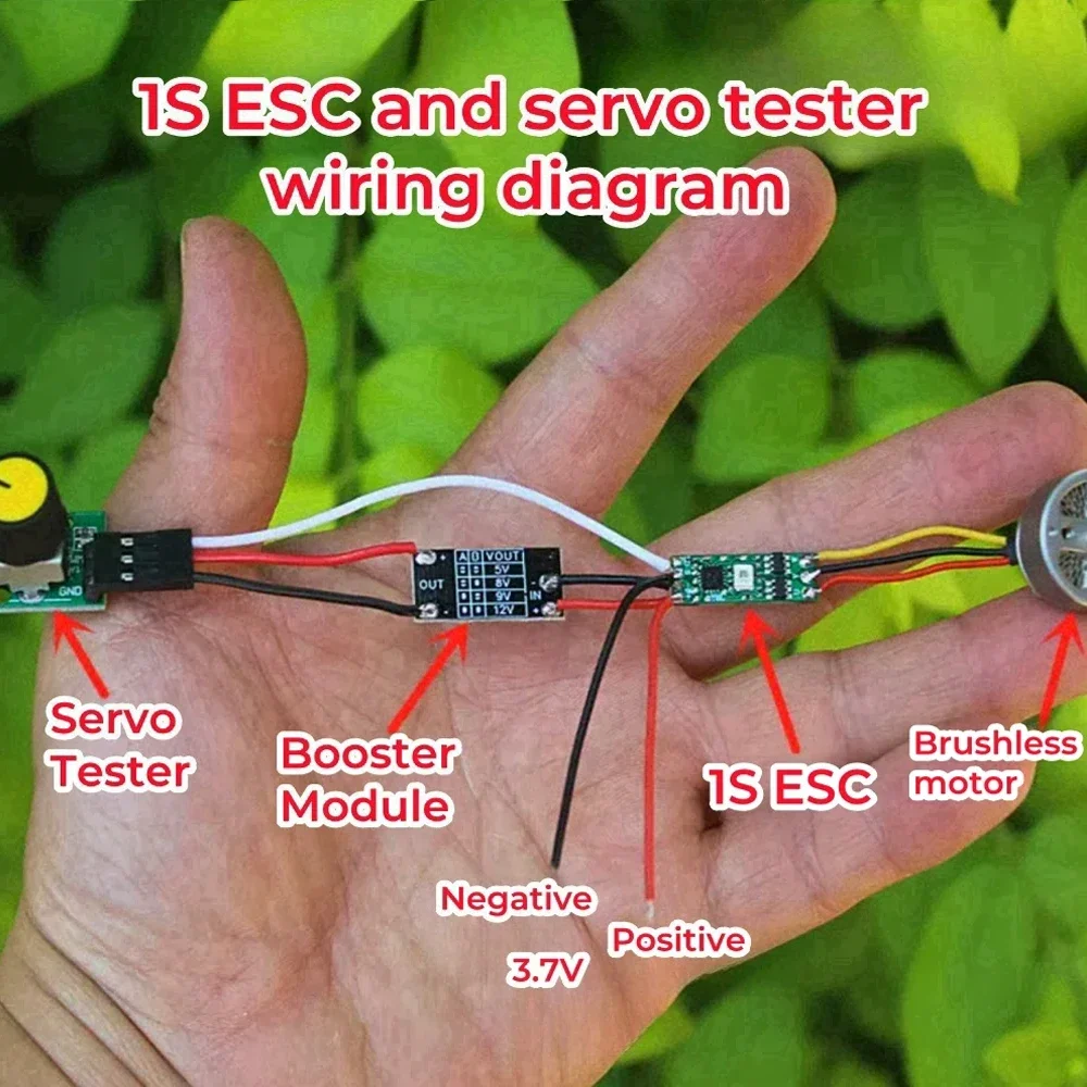 1PC Mini 2S-6S DC 5V-26V Simple Servo ESC Tester Motor DIY Steering Gear Speed Controller Testing Module Booster Module