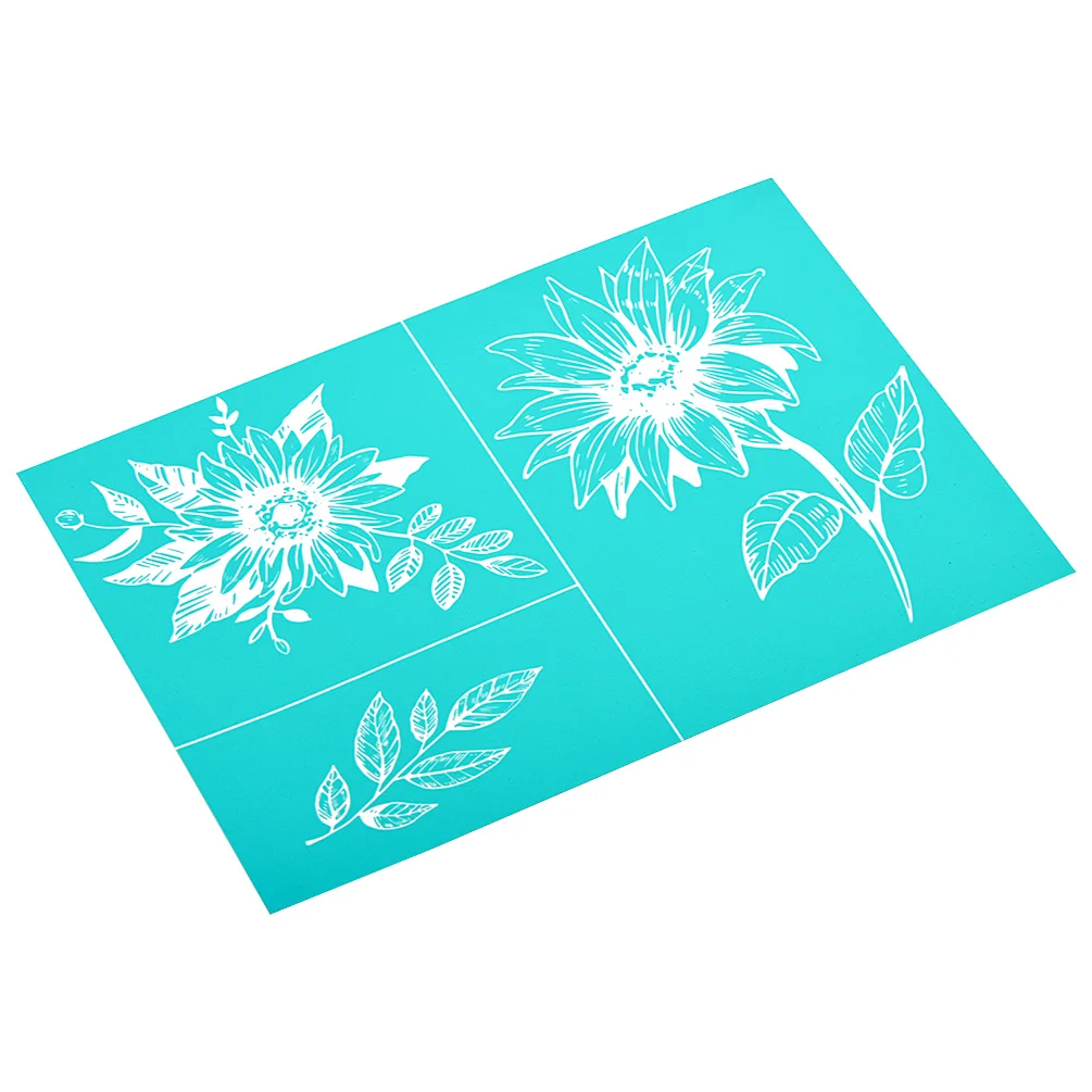 Sunflower Shape Silk Screen Printing Template Tree Leaf Transfer DIY Crafts Wrap Clothing Printing Reusable Clothing Formwork