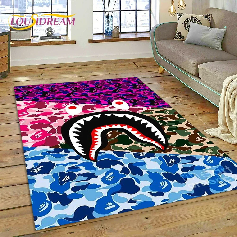 3D Printing B-BAPE Fashion Rug Carpet for Living Room Bedroom Home