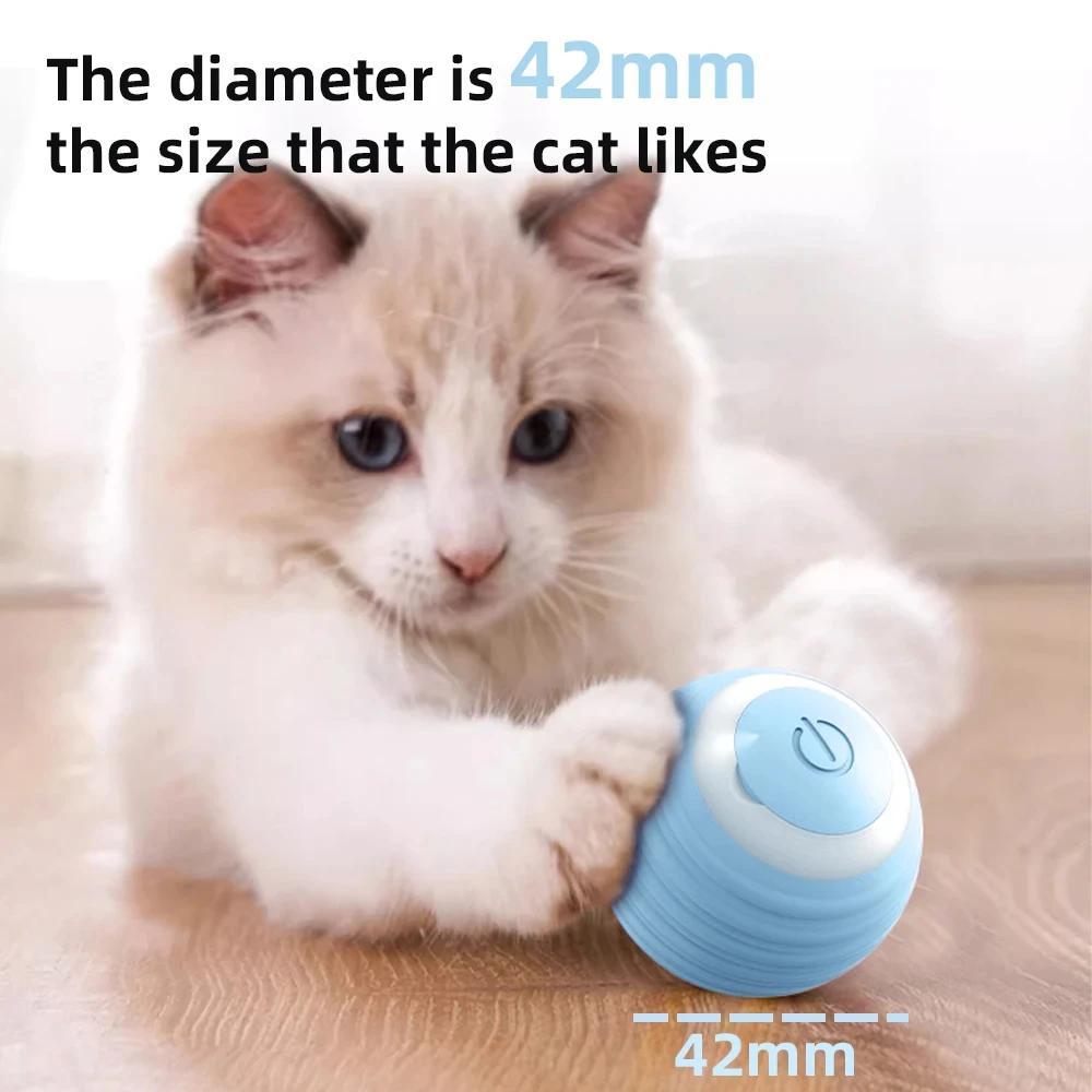 

Electric Smart Cat Toys, Automatic Rolling Ball, Interactive for Cats Training, Self-Moving Kitten Toys for Indoor Playing