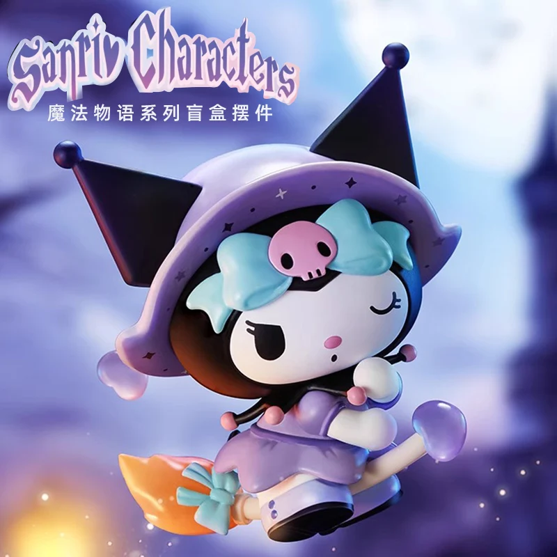 

Miniso Sanrio Magic Story Blind Box Kuromi Action Figure Cinnamon Dog Desktop Decoration Birthday New Year Gift To Children