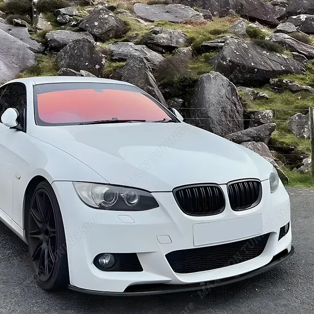 BMW 3 시리즈 쿠페 E92 E93 M-Tech 프론트 범퍼 스플리터 립 스포일러 2006-2013 디퓨저 외부 튜닝, 글로스 블랙, 2 개 썸네일 3