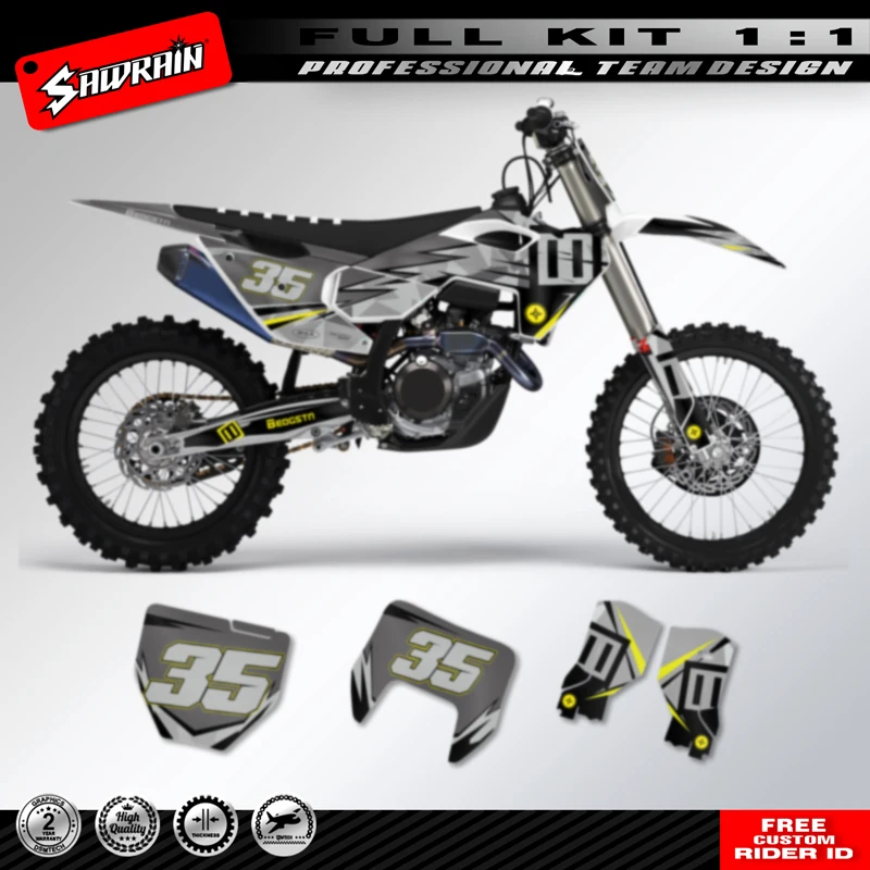 

Наклейки на мотоцикл Sawrain, набор наклеек с графикой команды для Husqvarna FC 250 450 2023, защитные аксессуары, водонепроницаемые