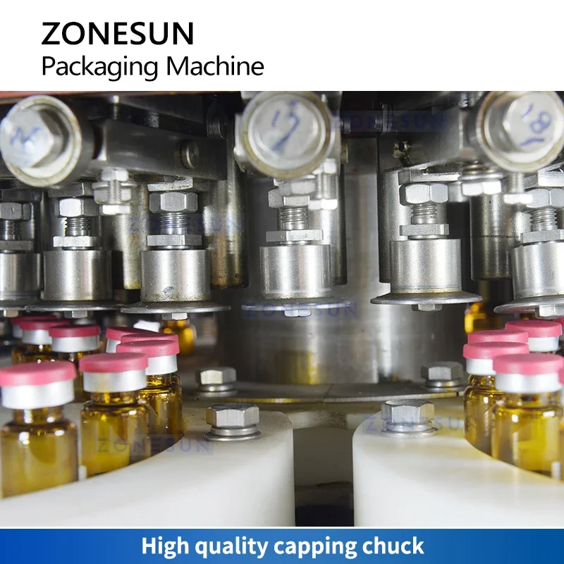 ZONESUN آلة تعبئة وختم القارورة الأوتوماتيكية زجاجات أمبولة حلول الفم معدات التعبئة والتغليف ZS-AFC12P