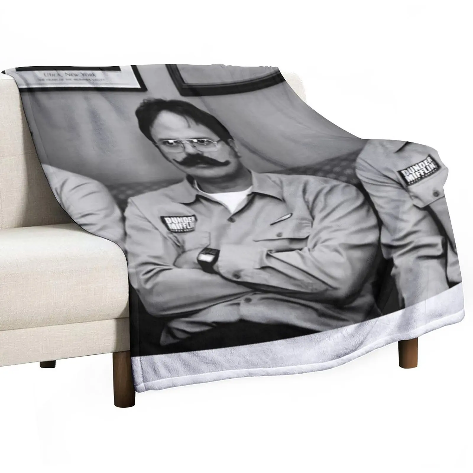 

New Jim, Dwight and Michael at Utica Throw Blanket Sofas Camping Furrys anime Blankets