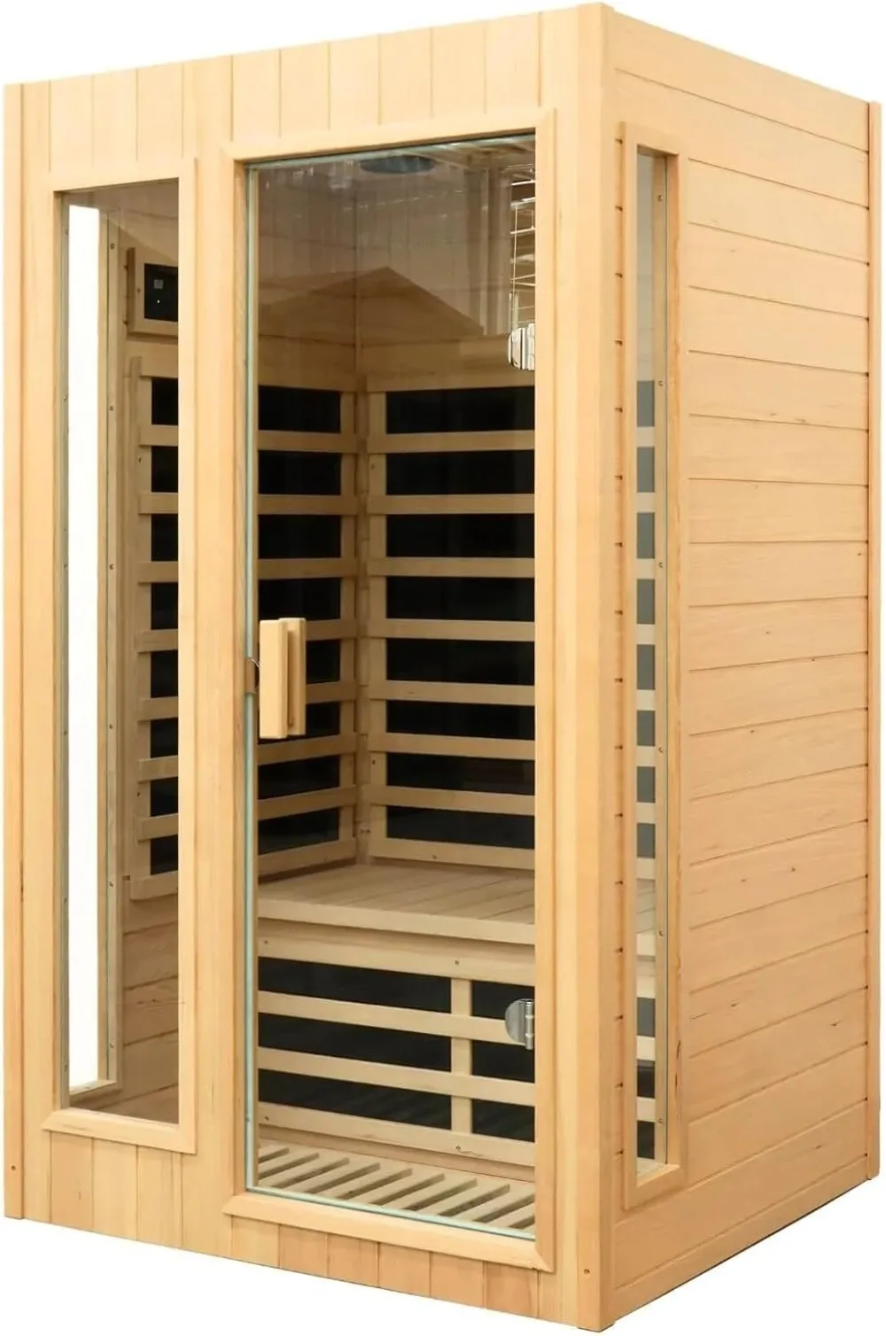 

2 Person Infrared Sauna, Far Infrared Saunas for Home, Hemlock Wood Sauna Room, Low EMF Indoor Home Sauna Spa, 1500Watt