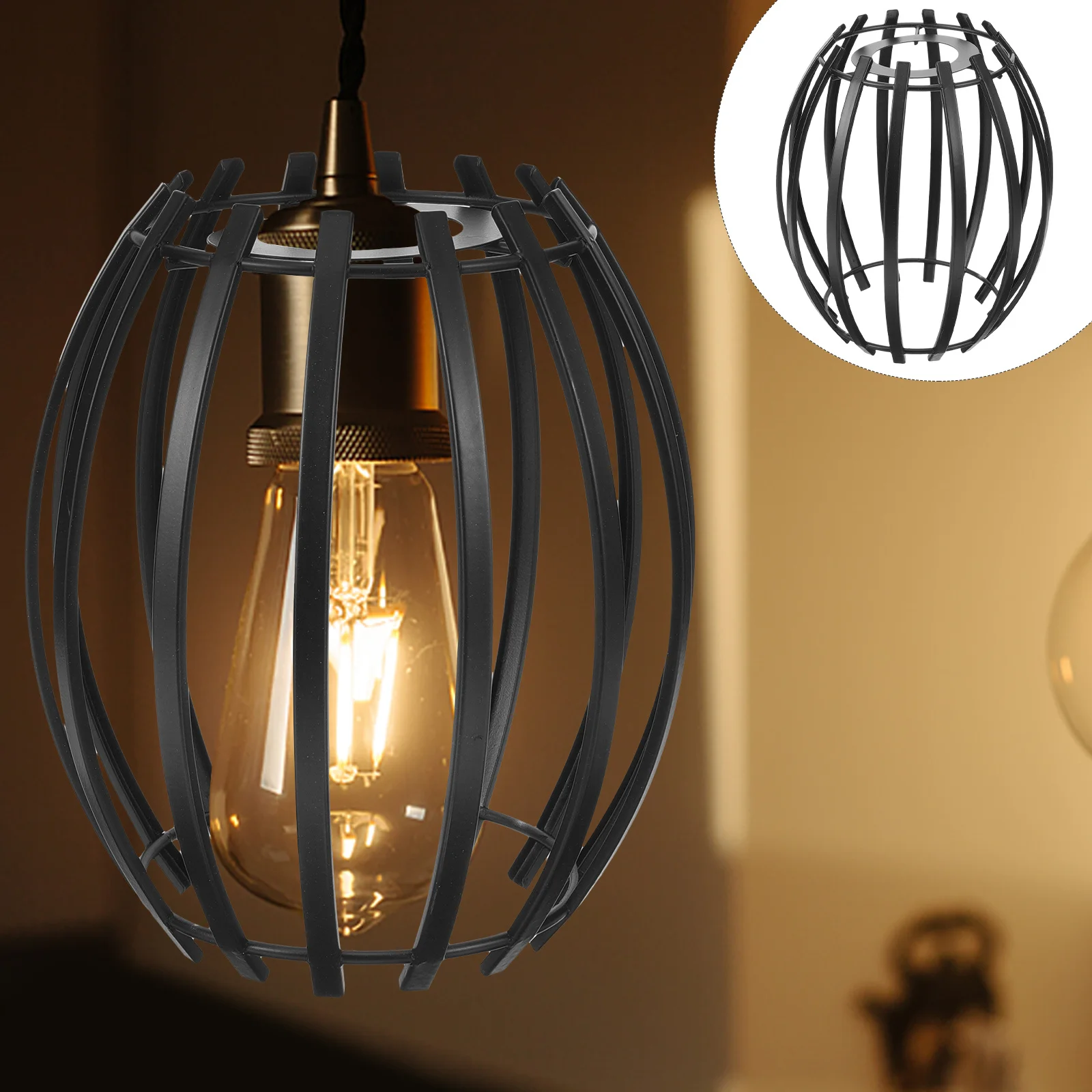 

Geometric Iron Pendant Light Shade Hollowed Lampshade for Modern Home Tea Shop Ceiling Light Cover Metal Lamp Guard Lighting