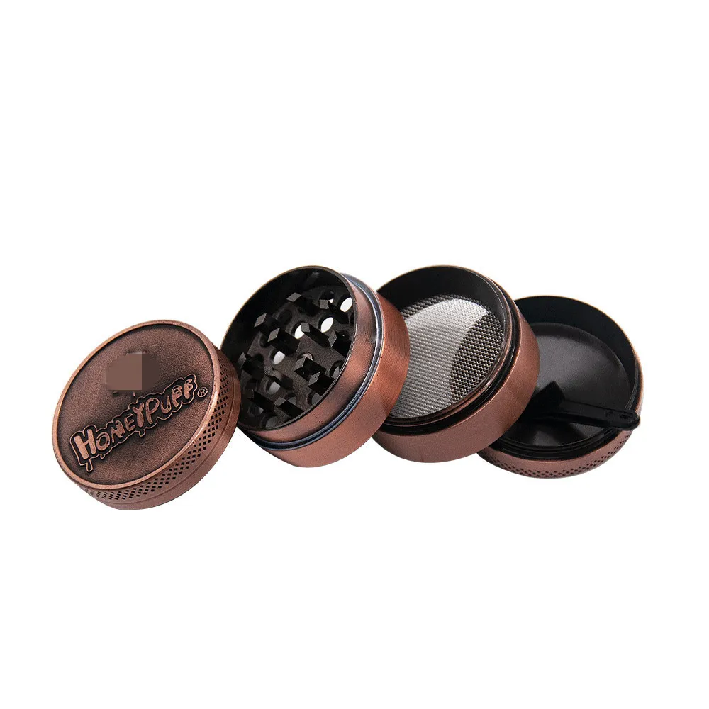 4 parts Layers 40MM Zinc Alloy Metal Herb Tobacco Grinder crusher Smoke Accessories for Pepper Spice Pot Cigar