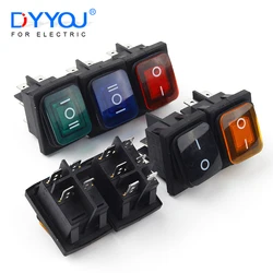 1PCS KCD4 36x29mm Waterproof Rocker Switch 4/6Pin 2/3 Position Boat Marine Car Toggle Switches With LED Light 16A/250V 20A/125V