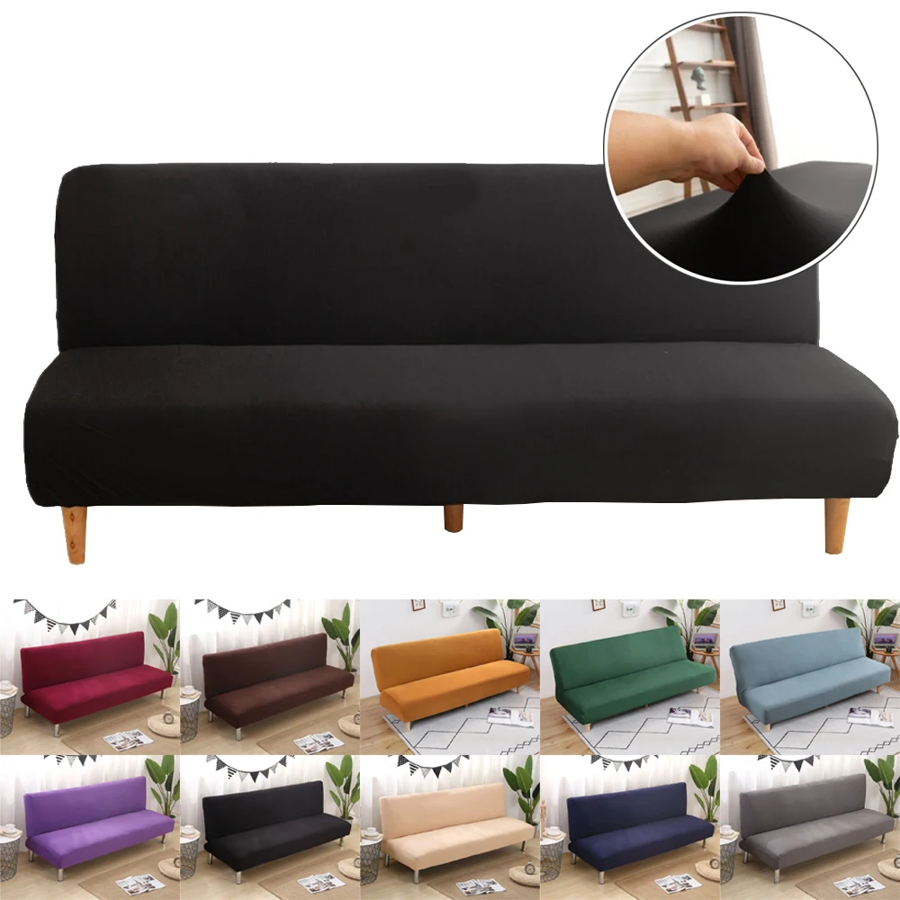 

Solid Color Sofa Bed Cover All-inclusive Folding Sofa Covers for Living Roon Tight Wrap Couch Cover Without Armrest Funda Sofa