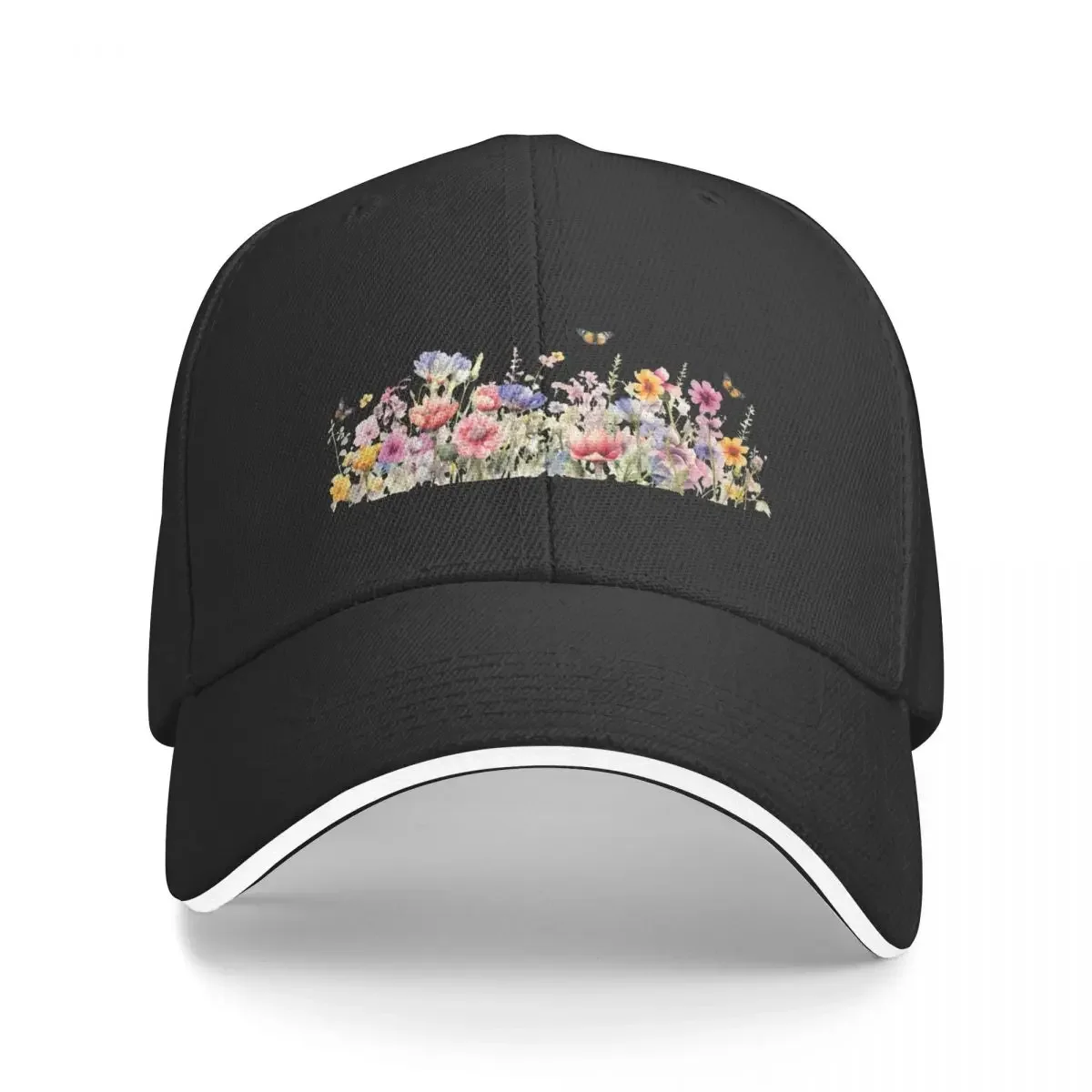 

Field of Wild Flowers Baseball Cap Designer Hat Vintage Hip Hop Golf Men Women's