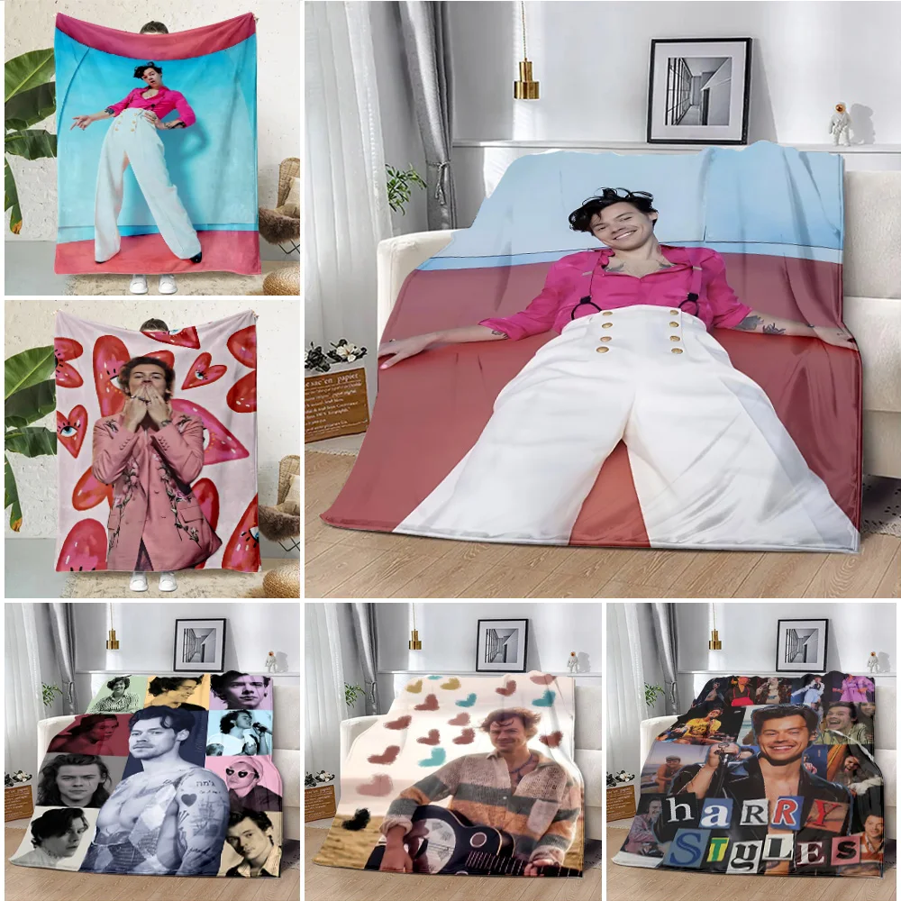 Singer Styles Kindness Harrys Printed Blanket Picnic Warm Blanket Soft and Comfortable Blanket Home Travel Birthday Gift