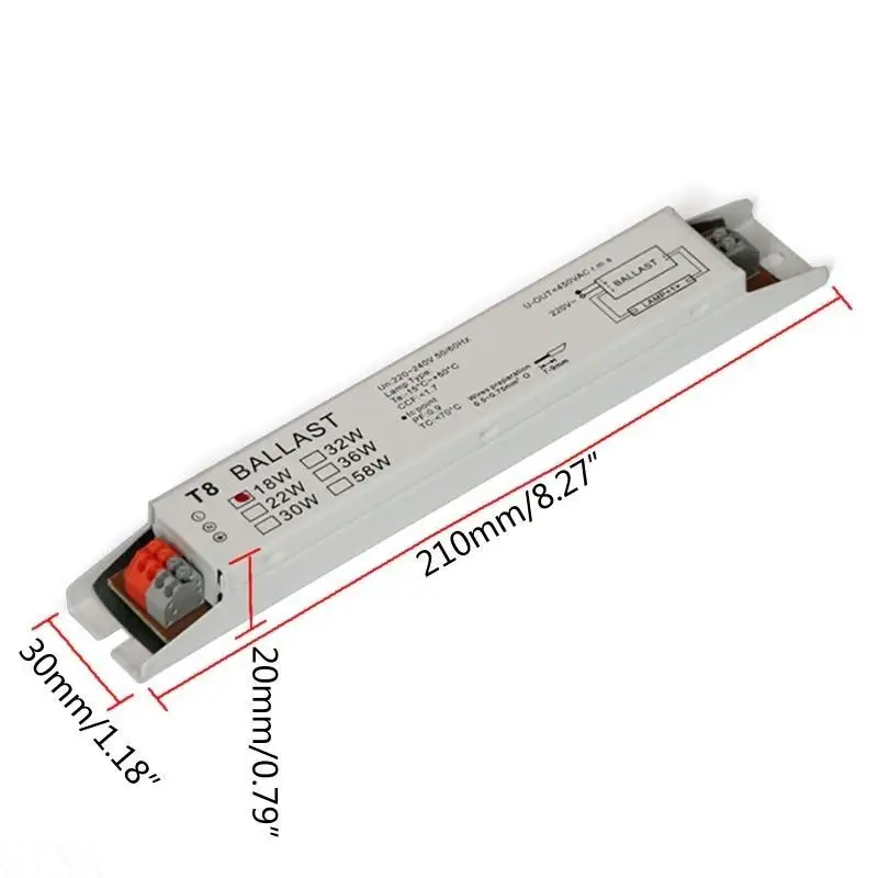 

G7NA Высококачественное широкое напряжение T8 Electronic Ballast 8x1inch флуоресцентная лампа балласт