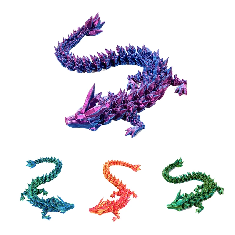 3D Printed Dragon Full Body Joints Movable Shenlong Crafts Ornaments Home Furnishings Decorations Desktop Creative Gift Toys