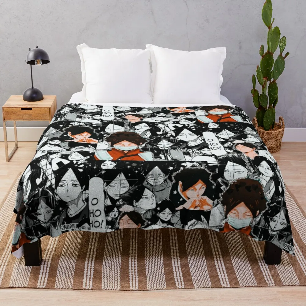 

suna rintarou manga collage Throw Blanket baby blanket double plush blanket vintage blanket summer bedding blankets