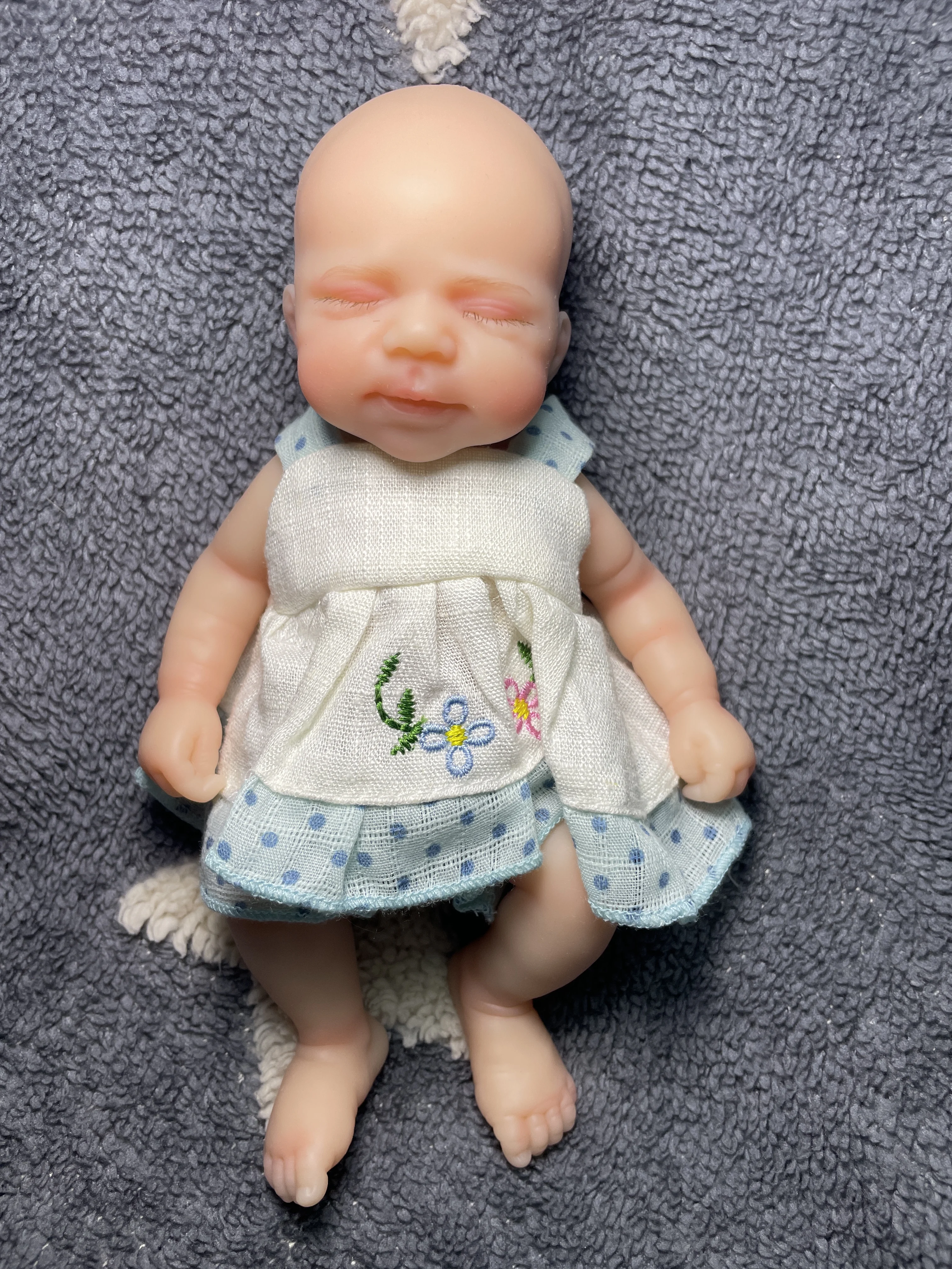 20 سنتيمتر النوم تولد من جديد الطفل في البلاتين سيليكون-التعبير الهادئ ، هيبوالرجينيك فائقة النعومة الجسم طبعة محدودة الفن دمية #4