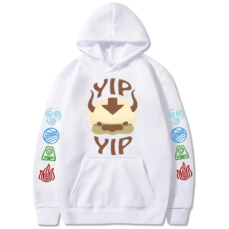 90s Casual Sweatshirts Avatar The Last Airbender Y2k Mens Hoodies Streetwear Hip Hop Harajuku Pullovers Fashion Mange Clothes