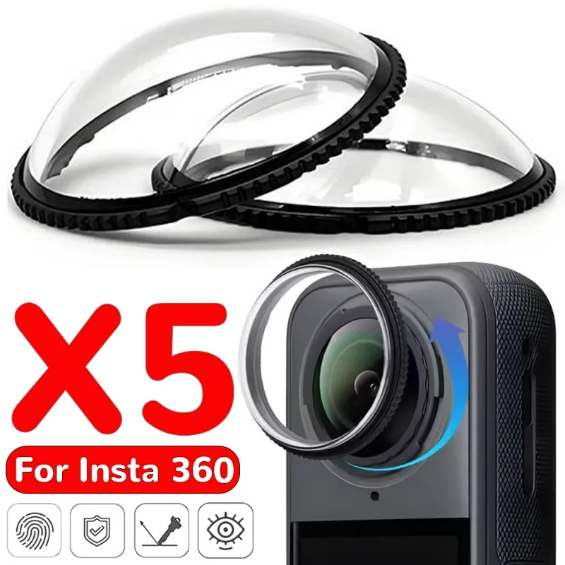 

For Insta 360 X5 X4 X3 X2 Lens Protector Premium Optical PC Guard Ultra Clear Removable Anti-Scratch Camera Cover Accessories