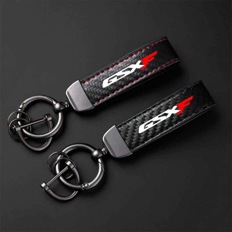 For SUZUKI GSXF GSX 750 F 750F GSX750F Accessories High-Grade leather Motorcycle Keychain Holder Keyring